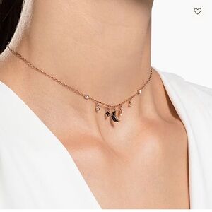 COPY - SWAROVSKI
Symbolica necklace
Moon and star, Black, Rose gold-tone plated
